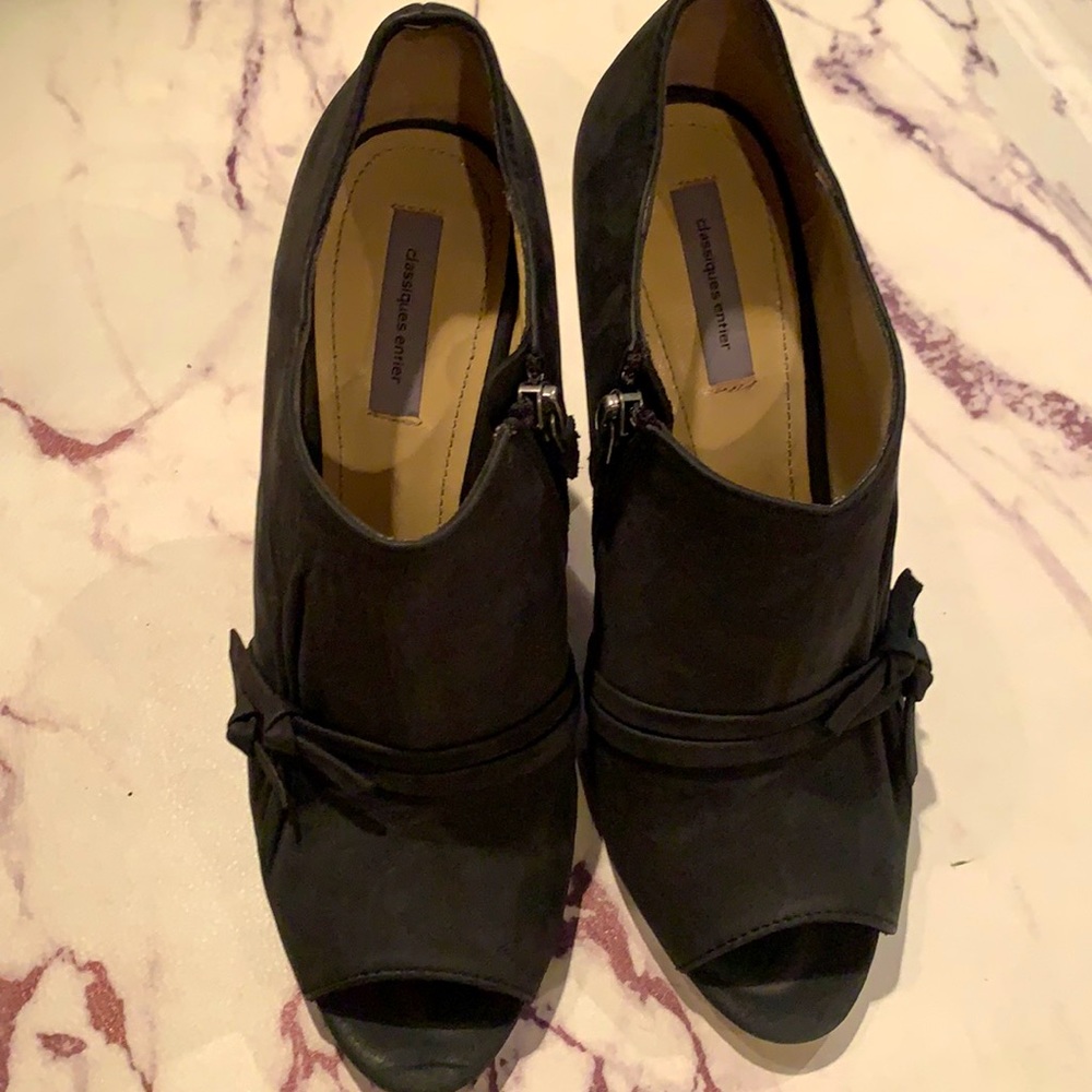 Open Toe Bootie With Functional Side Zipper - image 1